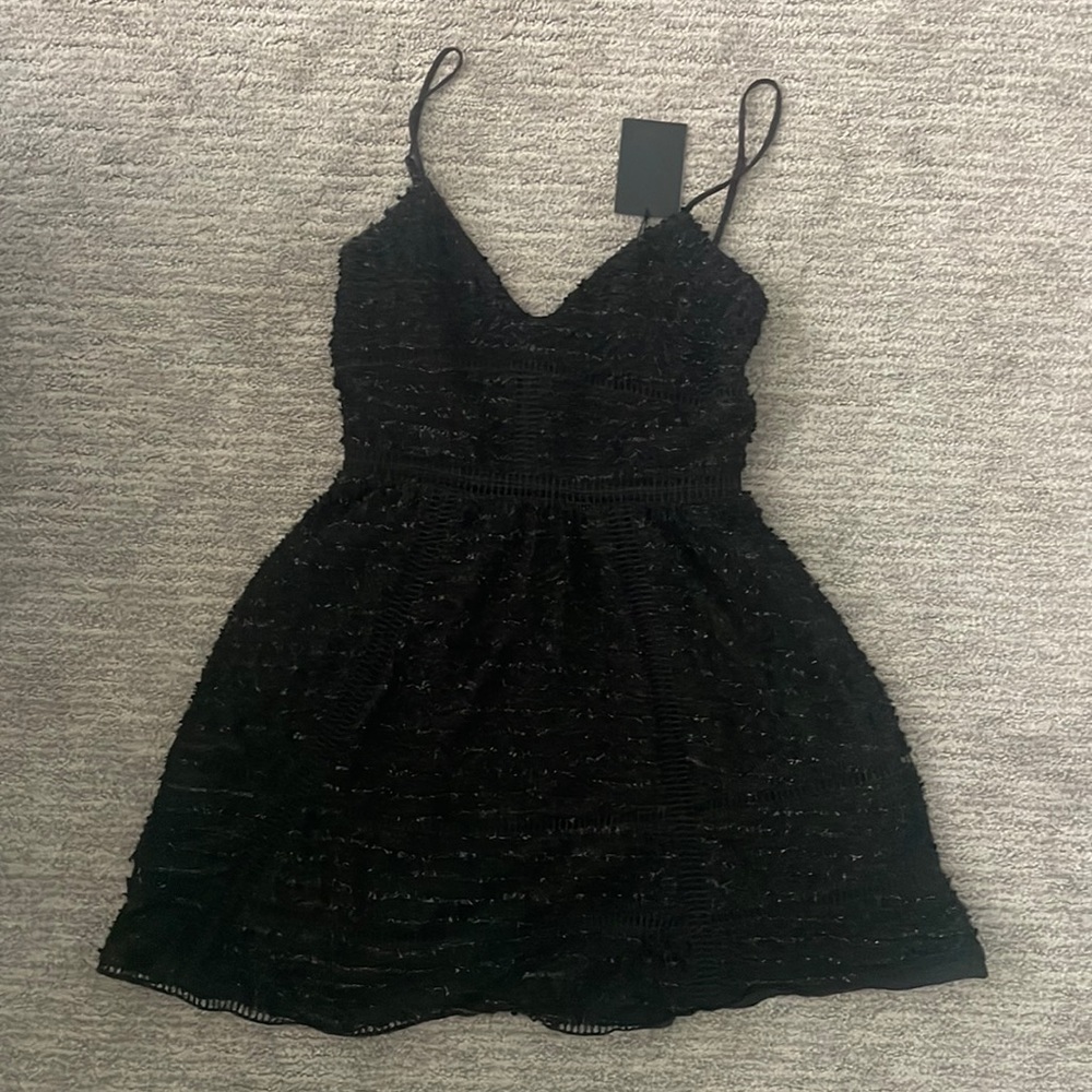 NBD Revolve mini black dress